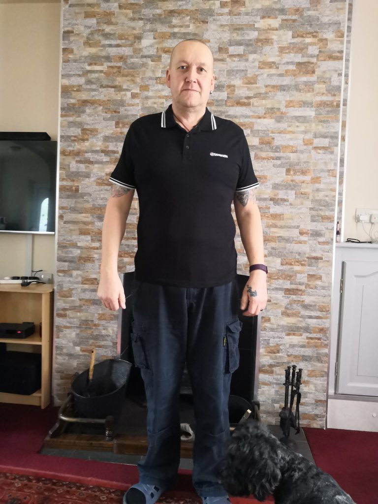 Tony after losing 2 stone with Shake That Weight