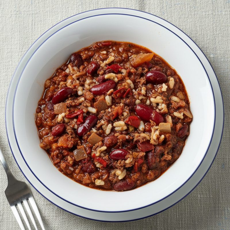 Beef Chilli, Rice & Beans