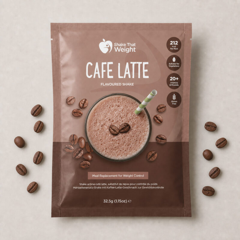 Shake That Weight café latte flavoured meal replacement shake sachet, 32.5g, 212 kcal per meal